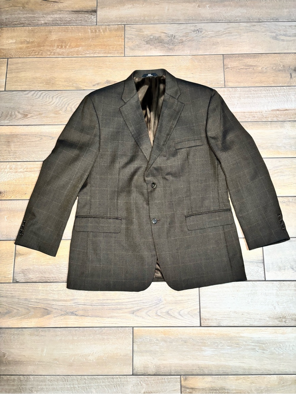 Haggar Brown Windowpane Sport Coat